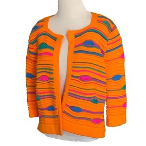 FOBYA Orange Open Cardigan